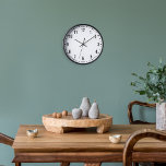 Mauer der klassischen Schule Uhr<br><div class="desc">Klassisch aussehende Uhr, passen Sie die Linien- und Hintergrundfarbe sowie den Schriftart an.</div>