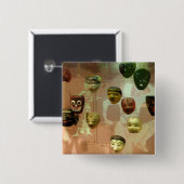 Mauer der Masken Button (Vorne & Hinten)