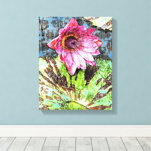 Mauer der Mixed Media Leinwand (Insitu (Holzboden))