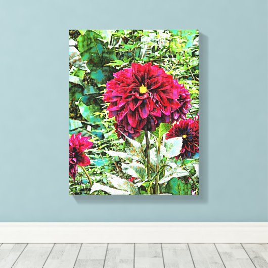 Mauer der Mixed Media Leinwand (Insitu (Holzboden))