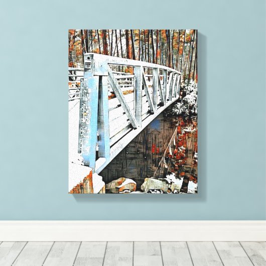 Mauer der Mixed Media Leinwand (Insitu (Holzboden))