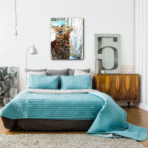 Mauer der Mixed Media Leinwand