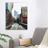 Mauer der Mixed Media Leinwand