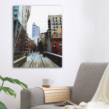 Mauer der Mixed Media Leinwand