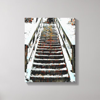Mauer der Mixed Media Leinwand