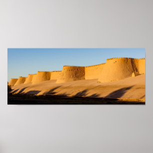 Mauer der Stadt Chiwa - Usbekistan Poster