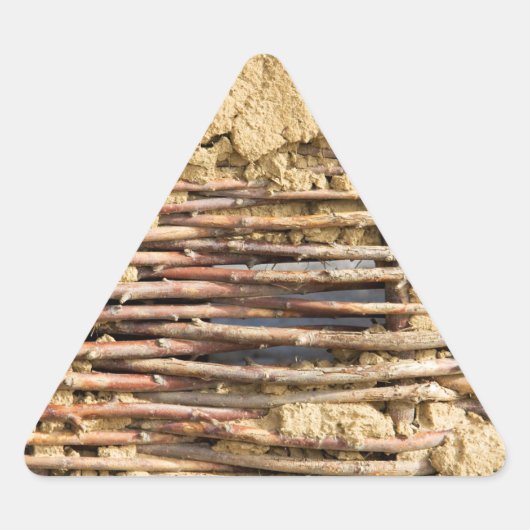 Mauer Dreieckiger Aufkleber (Vorderseite)