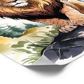 Mauer durch Christus Christliches Kinderzimmer Kun Poster (Ecke)