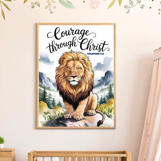 Mauer durch Christus Christliches Kinderzimmer Kun Poster