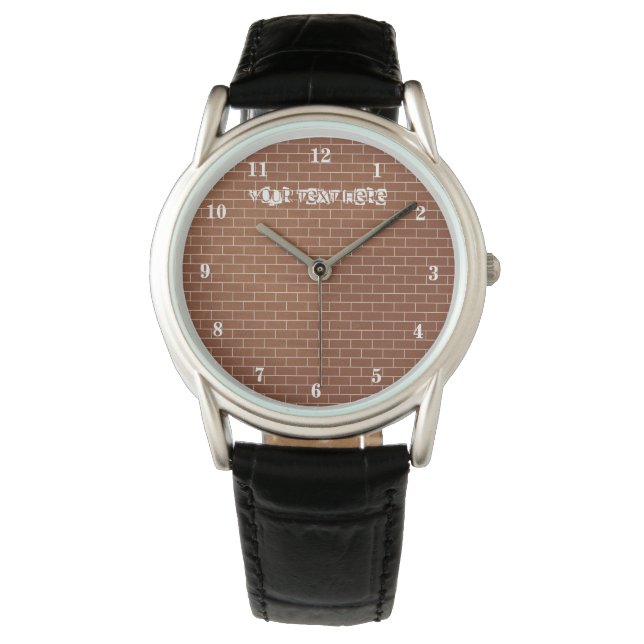 Mauer für benutzerdefinierte Textüberwachungsleuch Armbanduhr (Vorderseite)