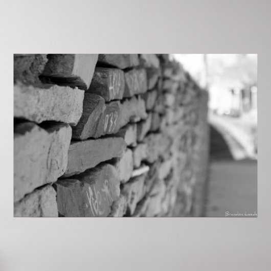 Mauer in Barcelona Poster (Vorne)