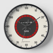 Mauer-MPH der Mauer des klassischen Speedometers Uhr (Vorderseite)
