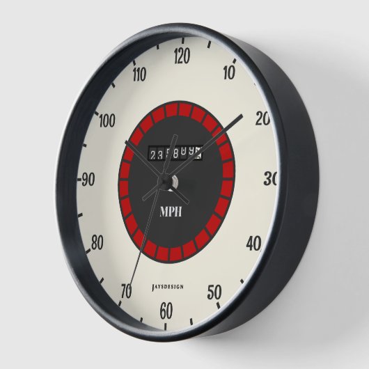 Mauer-MPH der Mauer des klassischen Speedometers Uhr (Winkel)