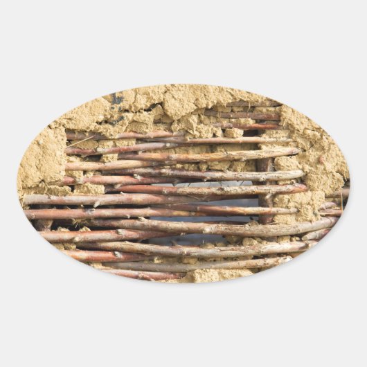 Mauer Ovaler Aufkleber (Vorderseite)