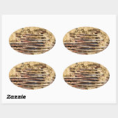 Mauer Ovaler Aufkleber (Blatt)