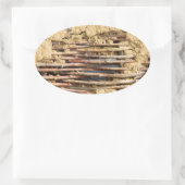 Mauer Ovaler Aufkleber (Tasche)