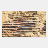 Mauer Rechteckiger Aufkleber (Vorderseite)