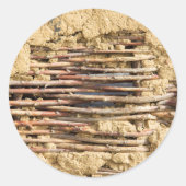 Mauer Runder Aufkleber (Vorderseite)