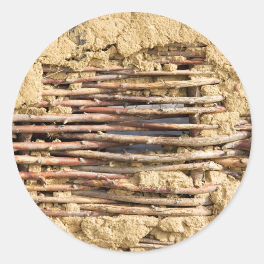 Mauer Runder Aufkleber (Vorderseite)