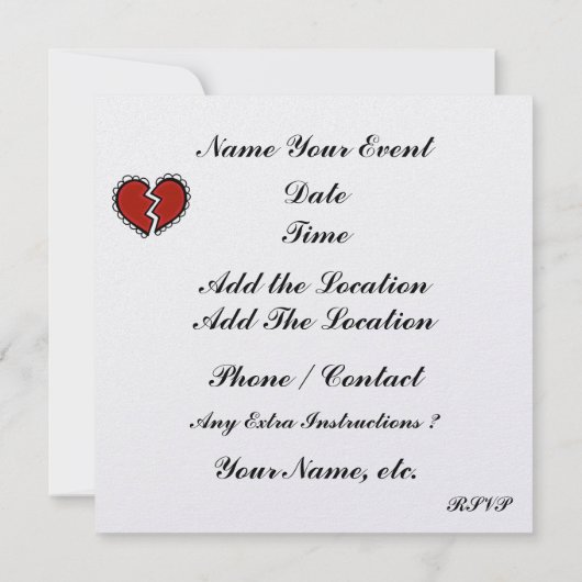 Mauer (Scheidung - Neue Zuhause ?) Einladung - SRF (Rückseite)