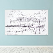 Mauer Stadt Saint-Malo | Bretagne, Frankreich Leinwanddruck (Insitu (Holzboden))