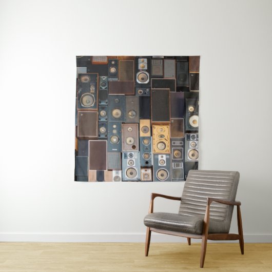 Mauer von Lautsprecher Wandteppich (Beispiel)