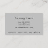 Mauerbau - Mauerwerk - Visitenkarte (Rückseite)