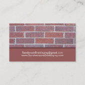 Mauerbauer aus Ziegelstein Visitenkarte (Rückseite)