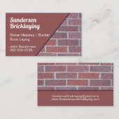 Mauerbauer aus Ziegelstein Visitenkarte (Vorne/Hinten)