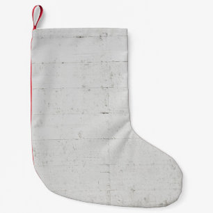 Mauerbeton aus weißem gestrichenem Beton Kleiner Weihnachtsstrumpf