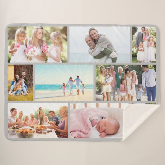 Mauergitter 9 FotoCollage Light Grau Sherpadecke (Vorderseite (Horizontal))