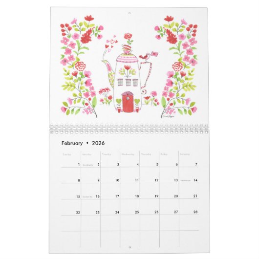 Mauerkalender 2025 / Mittel 8,5"h x 11"w Kalender (Feb 2026)
