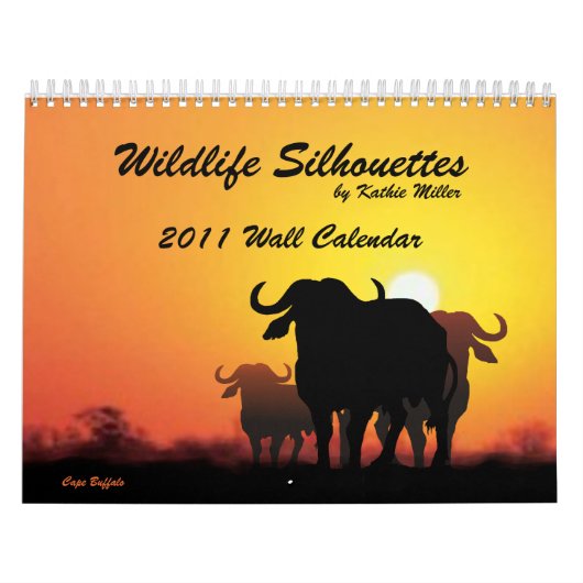 Mauerkalender der Silhouette Wildtiere 2011 Kalender (Titelbild)