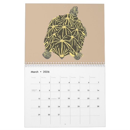 Mauerkalender für Tiere Jahr auswählen Kalender (Mär 2026)