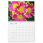 Mauerkalender nach Monat mit Blume Kalender (Feb 2027)
