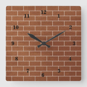 Mauerklemme Quadratische Wanduhr