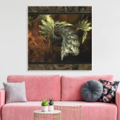 Mauerkunst des aufstrebenden Fraktals Leinwanddruck (Insitu (Wohnzimmer))