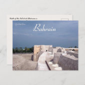 Mauern des Qal'at al-Bahrain oder Bahrain Fort Postkarte (Vorne/Hinten)