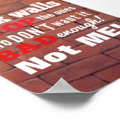 Mauern. Hindernisse. Entschlossenheit Poster (Ecke)