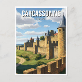 Mauern von Carcassonne Frankreich Reisen Postkarte