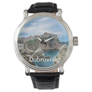 Mauern von Dubrovnik vom Meer aus gesehen Armbanduhr