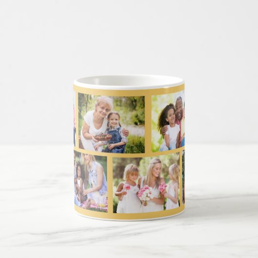 Mauerrost Gelb 8 FotoCollage Kaffeetasse (Mittel)