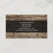 Mauerstein-Baukarte Visitenkarte (Rückseite)