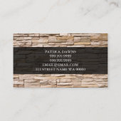 Mauerstein-Baukarte Visitenkarte (Rückseite)