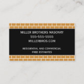 Mauersteine aus Rostziegeln Visitenkarte (Rückseite)