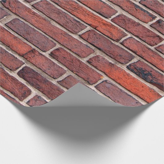 Mauersteine aus roten Ziegeln Geschenkpapier (Ecke)