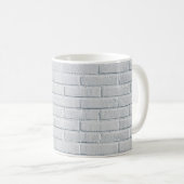 Mauersteine aus weißem Stein Kaffeetasse (VorderseiteRechts)
