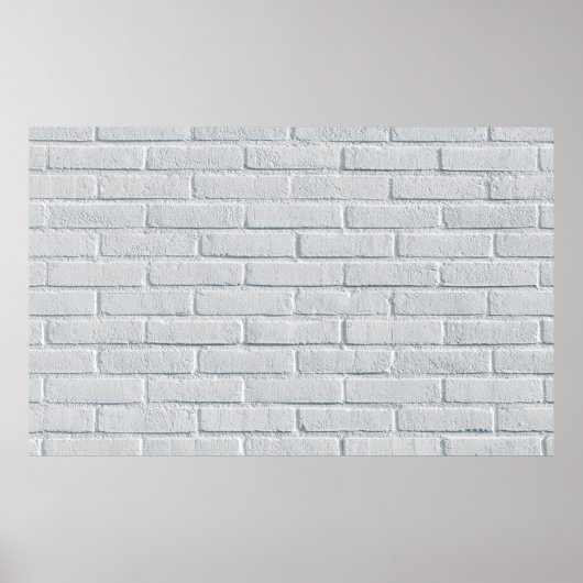 Mauersteine aus weißem Stein Poster (Vorne)