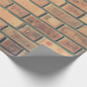 Mauersteine aus Ziegelstein Geschenkpapier (Ecke)