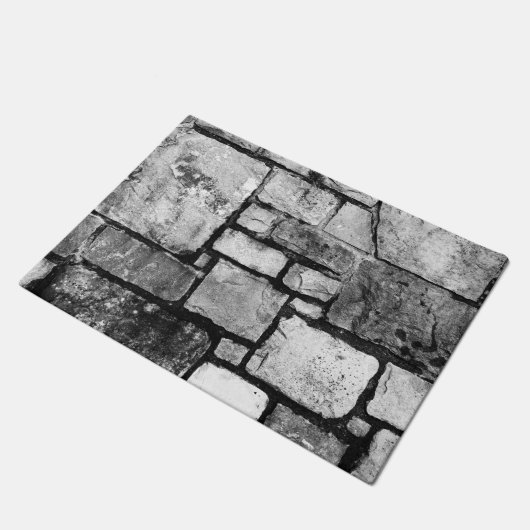 Mauersteine - Gartenmauer 1 Fußmatte (Schrägansicht)